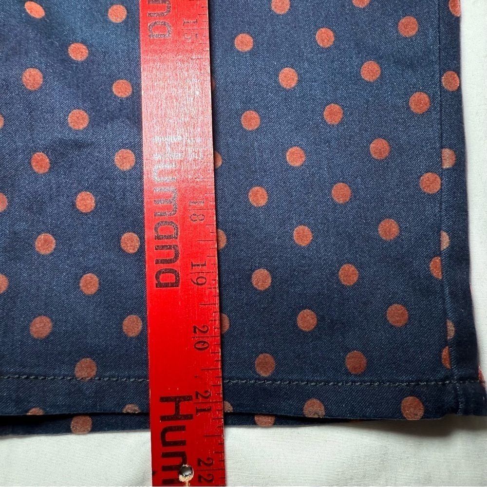 PILCRO & the Letterpress 28 Blue Denim Polka Dots Pencil Skirt Anthropologie - Picture 5 of 8
